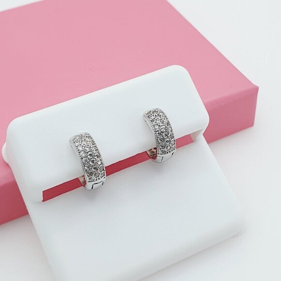 925 Sterling Silver Cubic Zirconia Earrings, U19254644 - Picture 4 of 8